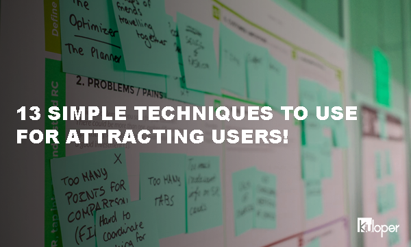 13 simple technique to attract users